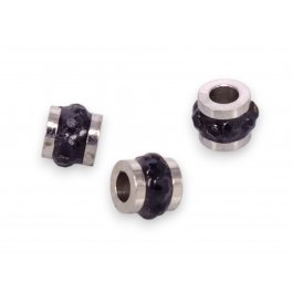 Korálka 5x4mm CHIRURGICKÁ OCEĽ, 2ks (ch1724či)